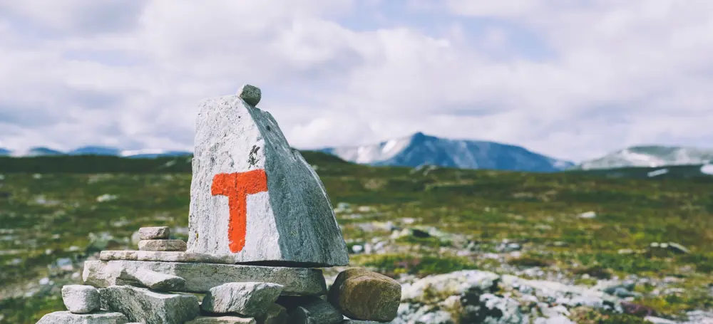 Første etappe av Trekanten i Trollheimen mellom Gjevilvasshytta og Trollheimen. 