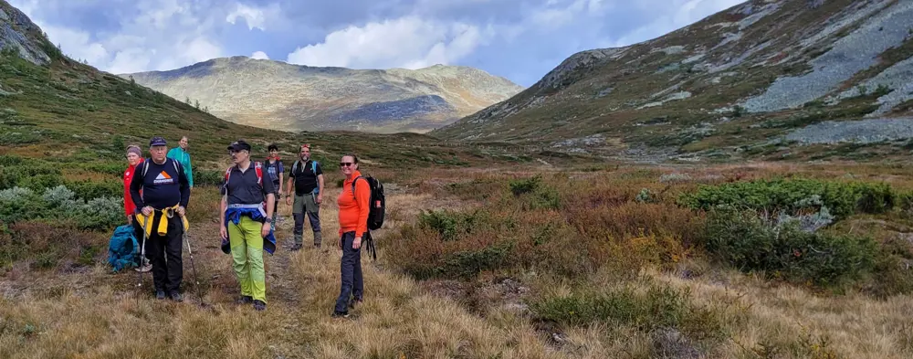 Fellestur i Hemsedal på Kom deg ut-dagen høst-22. Turen gikk fra Fjellstølane til Hulbak.