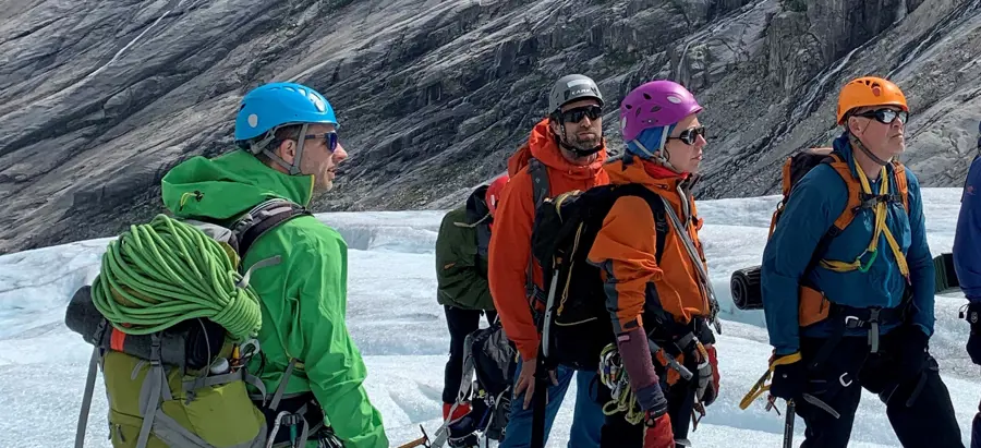 Turledere fra HHT fjellsport på kurs.