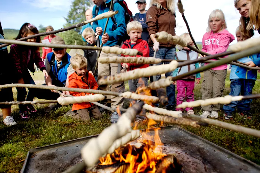 pinnebrød på bål