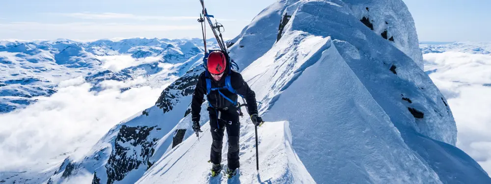 Bilder fra grunnleggende kurs i skialpinisme med fjellsportgruppa i Stavanger Turistforening.