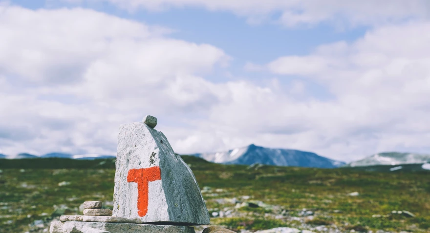 Første etappe av Trekanten i Trollheimen mellom Gjevilvasshytta og Trollheimen.