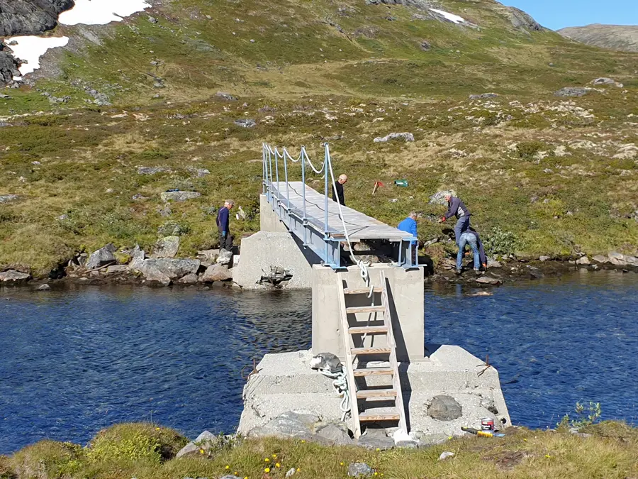 Arbeid på brua i Stordalen, september 2020.