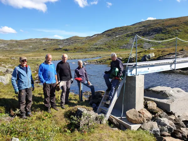 Arbeid på brua i Stordalen, september 2020.