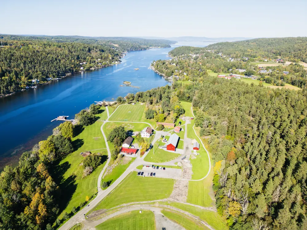 Dronebilder av Breivoll Gård, sommer 2024.