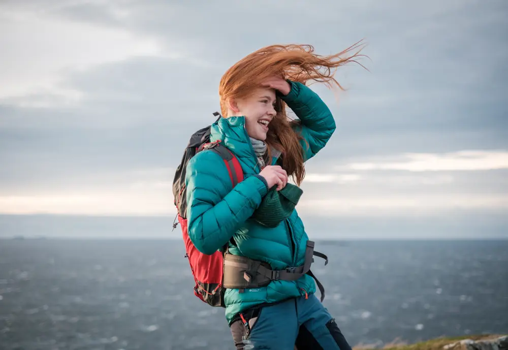 Storm på Fjøløy - illustrasjonsbilde vind, storm, vindfullt. Hennie Engedal Lindøe på bildene.