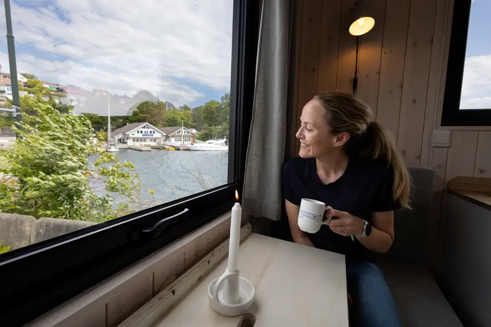 Hytta på hjul i Stavanger under landsmøtet 13. juni 2025.